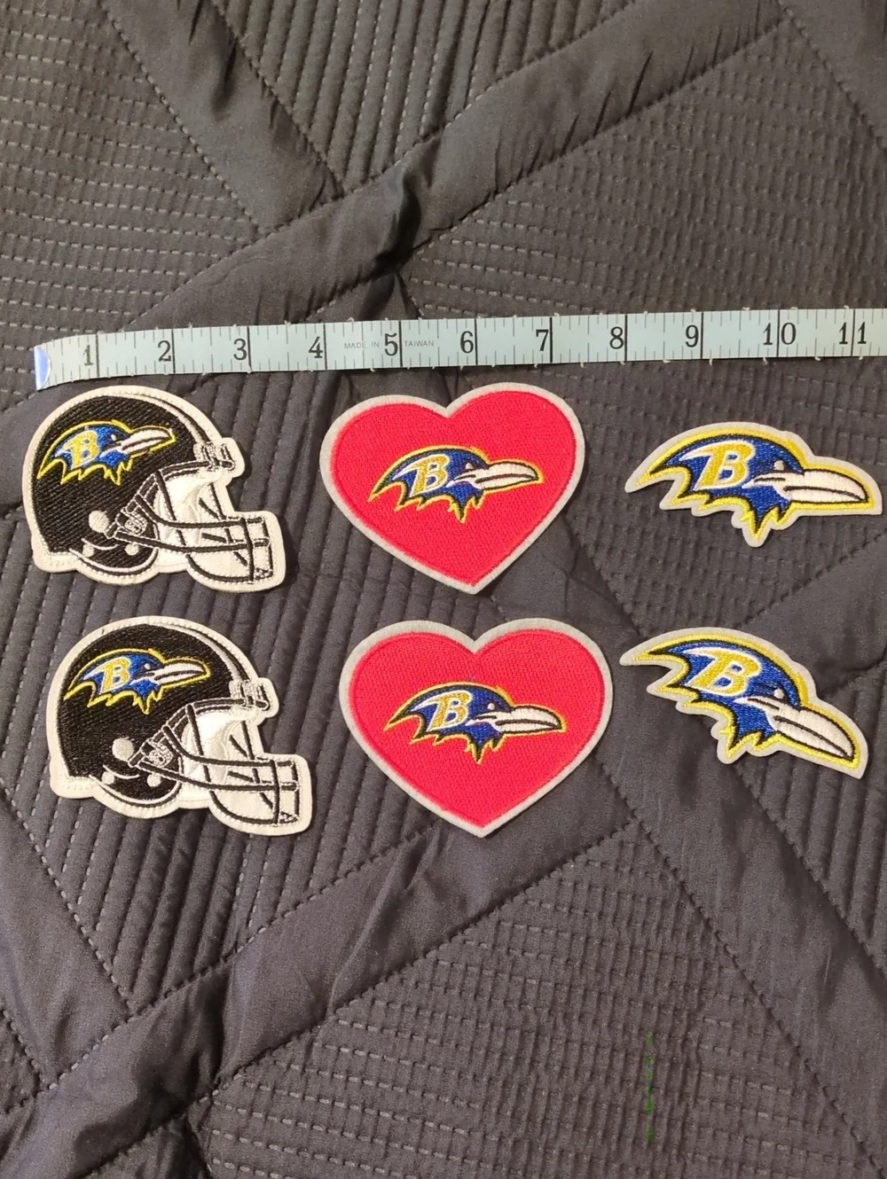 Source Unknown Baltimore Ravens Patch Set - Black, Red, Blue, Yellow, White